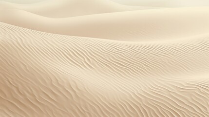 Rippling sand dunes texture background, with undulating patterns and soft, neutral tones. Ideal for tranquil desert-inspired artwork and serene landscapes.