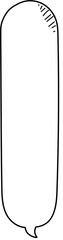 Obraz premium Black and white speech bubble balloon icon sticker memo keyword planner text box banner, flat png transparent element design