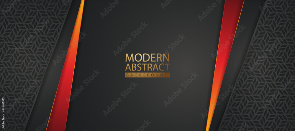 Poster modern abstract background with lines shape and shadow effect