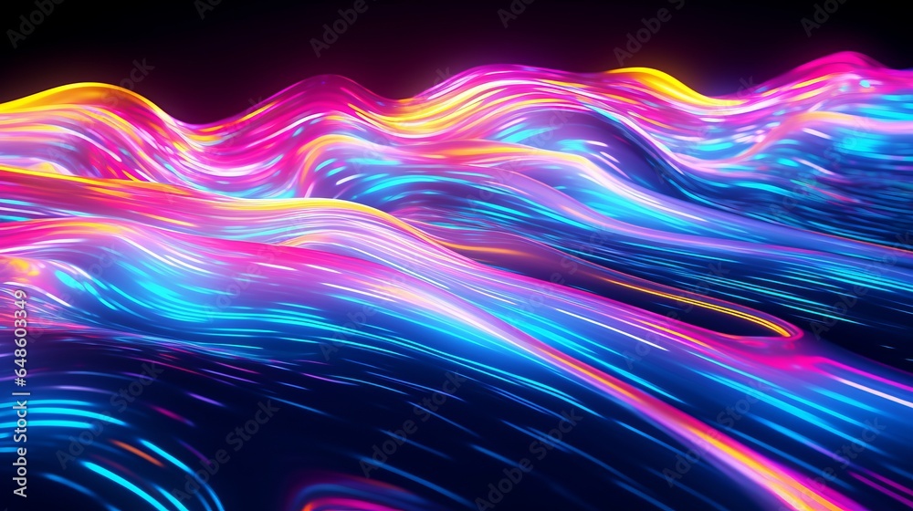 Poster a abstract blue and white background with wavy lines