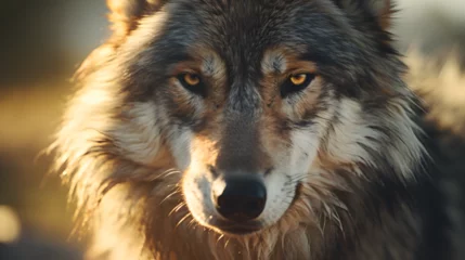 Deurstickers Wolf © Thomas
