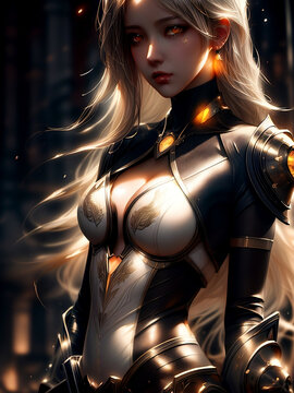 Gougerous woman knight - Ai Generated