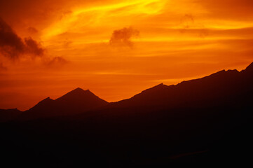 Mountains at sunset