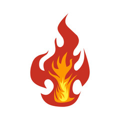 red, orange and yellow flame vector