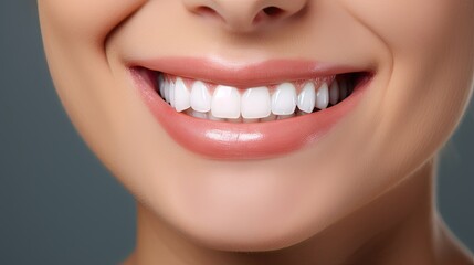 Obraz premium Dental Care. close up mouse Beautiful asian Woman Healthy Smile young Female Smile show beautiful of teeth, confident in orthodontics