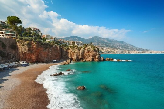 Alanya in Turkey features beautiful sea views and stunning caves. Generative AI
