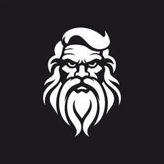 beard man mascot logo vector