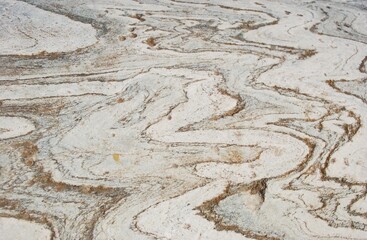 Détail des veines d'un vieux marbre blanc d'époque romaine