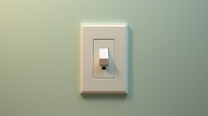 Lighting Control: A Blue Backdrop Featuring a Modern Light Switch