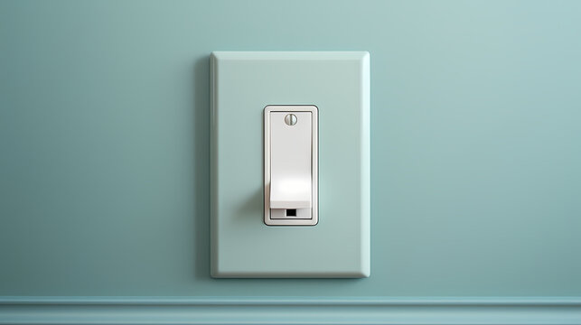 Blue Background Illuminated by a Light Switch – Minimalist Design