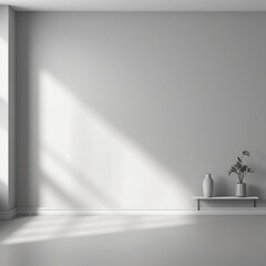 Obraz premium empty room with white wall