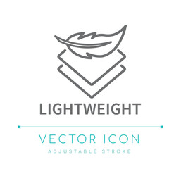 Lightweight Textile Line Icon