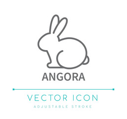 Angora Wool Textile Line Icon