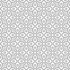 Abstract  background with figures from lines. Black and white texture for web page, textures, card, poster, fabric, textile. Monochrome pattern. Repeating design.