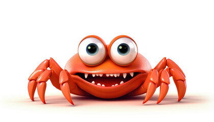 Cartoon Crab - Quirky Marine Character - Generative Ai