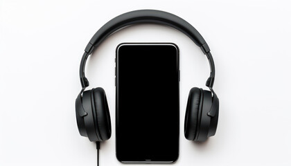 Over-Ear Headphones and Modern Smartphone - Musical Mobility - Generative AI