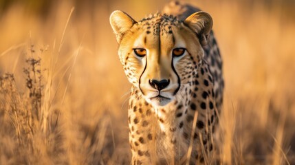 Hunting Cheetah: Savanna Stalking Scene
