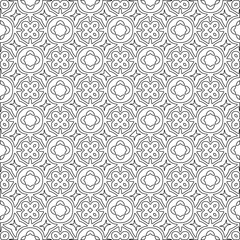 Abstract  background with figures from lines. Black and white texture for web page, textures, card, poster, fabric, textile. Monochrome pattern. Repeating design.