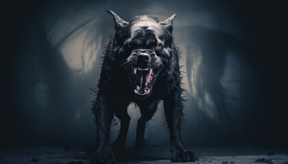 Horror-Inspired Dog - Eerie Canine Presence - Generative AI