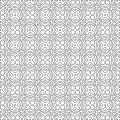 Abstract  background with figures from lines. Black and white texture for web page, textures, card, poster, fabric, textile. Monochrome pattern. Repeating design.