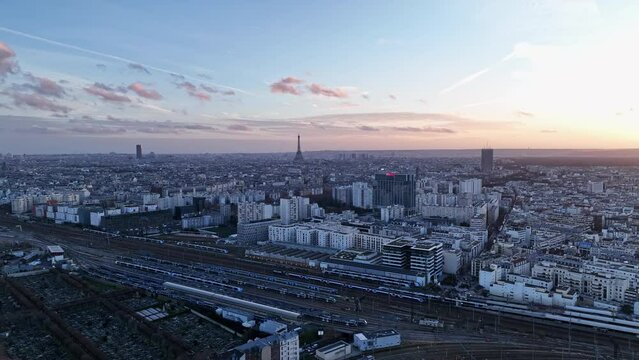 Sky-high over Clichy: Witnessing Parisian neighborhood charm away from the city core.
