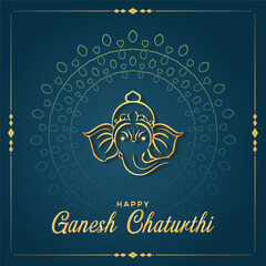 Fototapeta na wymiar Happy ganesh chaturthi hindu festival background.