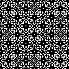 Black and white seamless pattern. Repeat pattern. Abstract background. Monochrome texture. Seamless texture for fashion, textile design,  on wall paper, wrapping paper, fabrics and home decor.