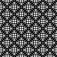 Black and white seamless pattern. Repeat pattern. Abstract background. Monochrome texture. Seamless texture for fashion, textile design,  on wall paper, wrapping paper, fabrics and home decor.