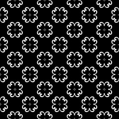 Black and white seamless pattern. Repeat pattern. Abstract background. Monochrome texture. Seamless texture for fashion, textile design,  on wall paper, wrapping paper, fabrics and home decor.