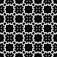 Black and white seamless pattern. Repeat pattern. Abstract background. Monochrome texture. Seamless texture for fashion, textile design,  on wall paper, wrapping paper, fabrics and home decor.