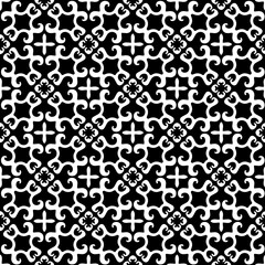 Black and white seamless pattern. Repeat pattern. Abstract background. Monochrome texture. Seamless texture for fashion, textile design,  on wall paper, wrapping paper, fabrics and home decor.