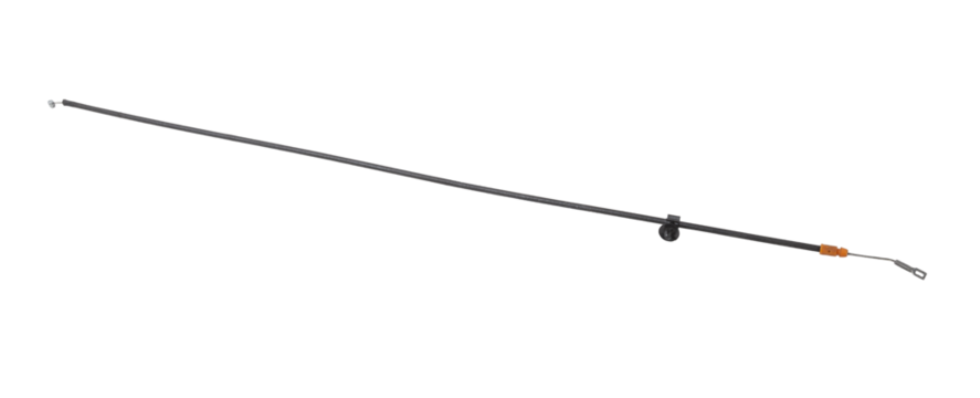 Metal cable parking brake isolated on white background. Auto service industry. Parts catalog. Auto service industry. Spare parts catalog.