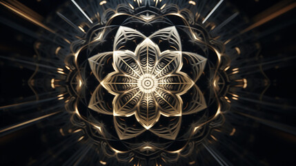 Geometry of Sound: Cymatics Revealing Nature's Secrets - obrazy, fototapety, plakaty