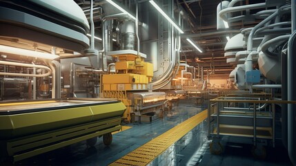 Fototapeta premium A factory where food production is automated