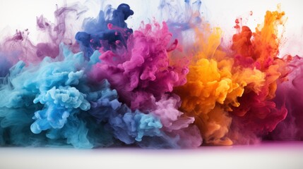 colorful abstract creative smoke explosion background. Generative Ai