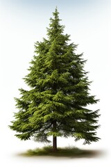 Christmas tree isolated on white background. Xmas fir pine tree