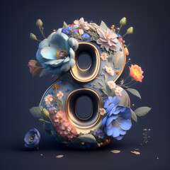 Elegant Eight: Photorealistic Illustration for International Women's Day