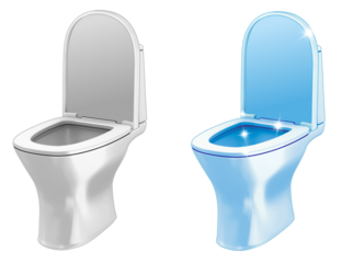 3d rendering, modern toilet wc in bathroom isolated