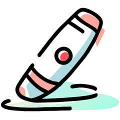 Cute eraser icon for school