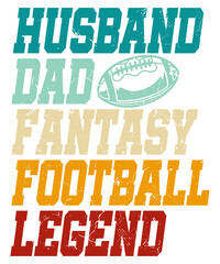 Husband Dad Fantasy Football Legend Sports Football
