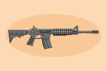 assault rifle illustration