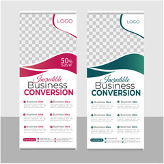 modern business roll up banner design.