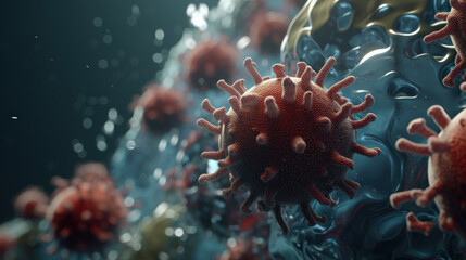Fototapeta na wymiar Understanding Rabies Virus: Causes, Symptoms, Prevention, and Treatment.