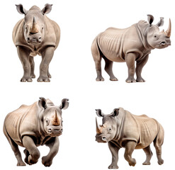 Black Rhino (Standing front, Standing side, Running, Walking)