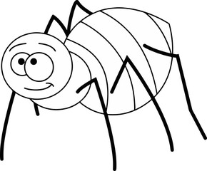 Cute Spider drawing, Design for spider coloring