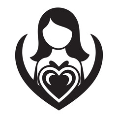 Symbol of love for Valentine s Day, prints on T-shirts and textiles, fabric products, fashion trends, logos, emblems, cards, web icons, etc.