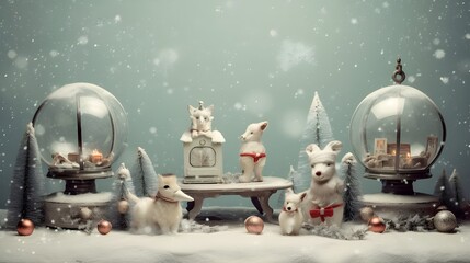 background with christmas decorations