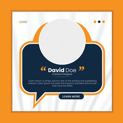 Clit feedback testimonial social media post square flyer web templateen