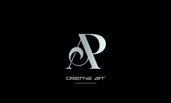 AP, PA, A, P abstract letters logo monogram
