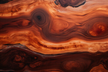 Fototapeta premium A close-up of a red and brown agate stone with swirling patterns